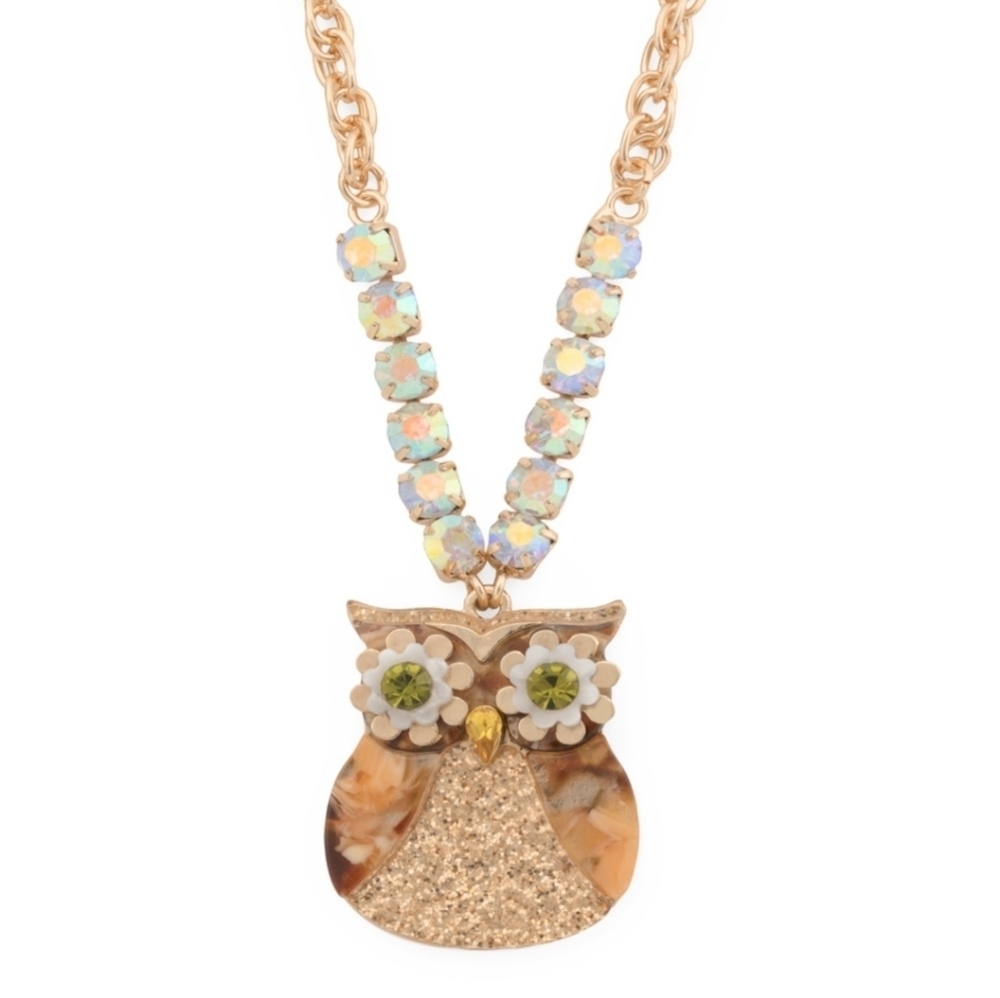 Betsey Johnson Owl Necklace - Picture 2 of 5